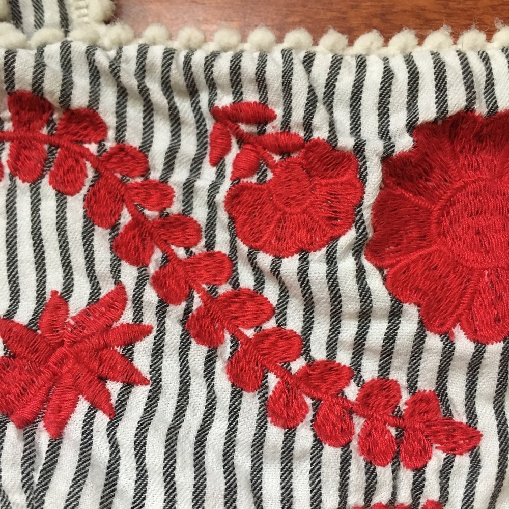 Red Flower Crop Top